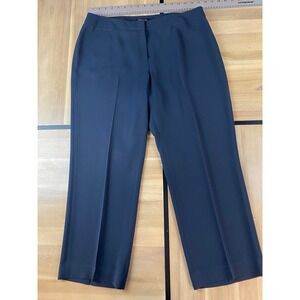 LAFAYETTE 148 NEW YORK Barrow Navy Blue Wide Leg Dress Pants Size 14